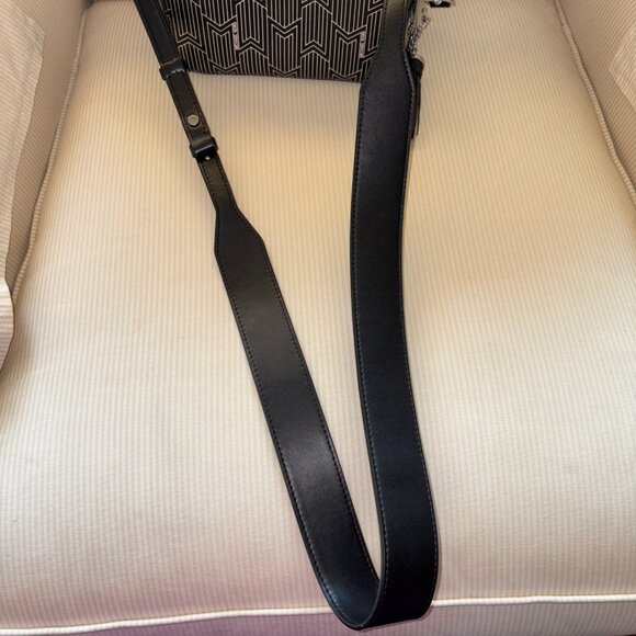 Michael Kors Metallic Deco Small Leather Camera / Crossbody Bag in Black - Picture 13 of 13